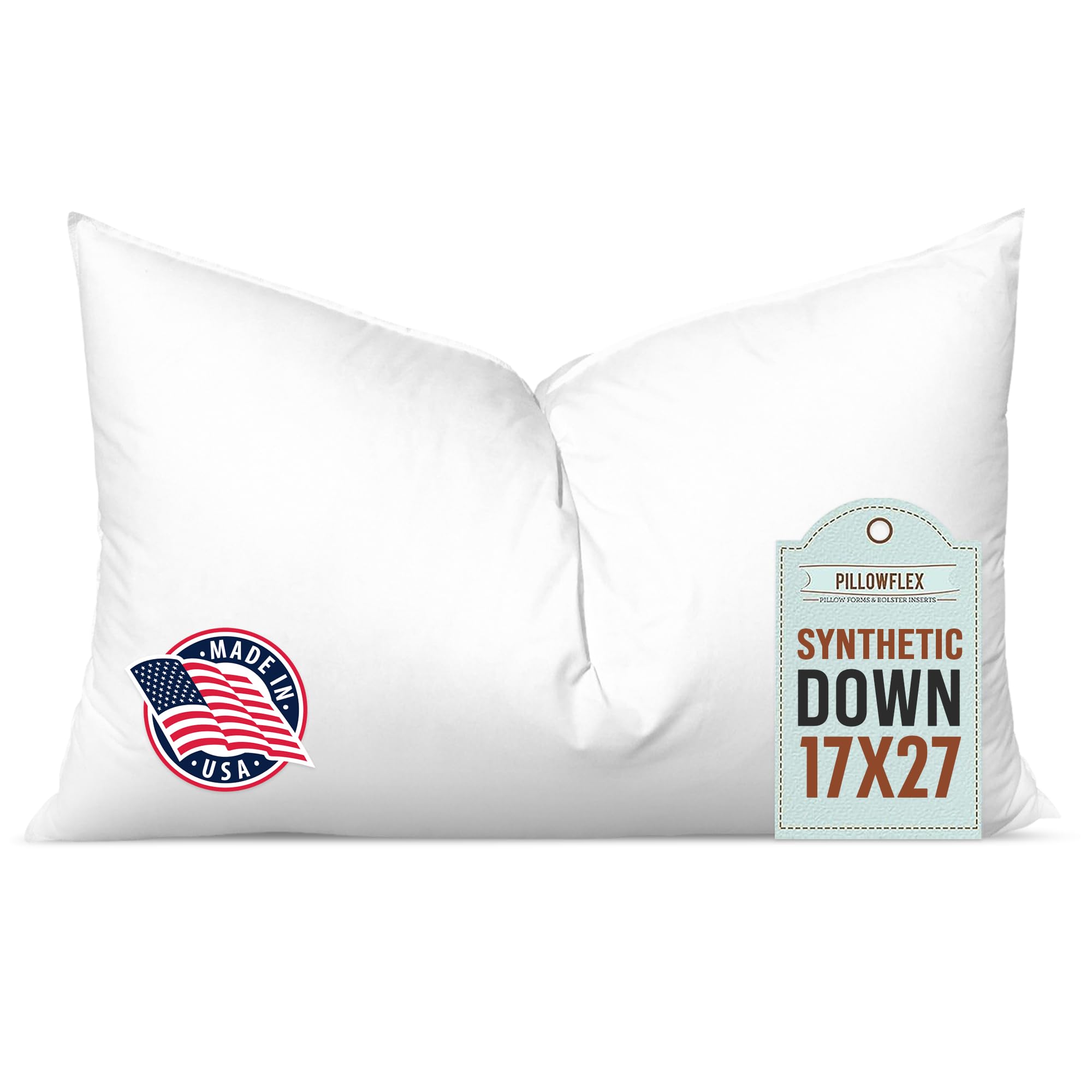 Amazon.com: Pillowflex Synthetic Down Pillow Insert - 17x27 Down